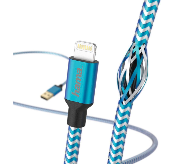 Hama USB-Lightning 1,5M MFI  REFLECTED niebieski - 1457235 - zdjęcie 3